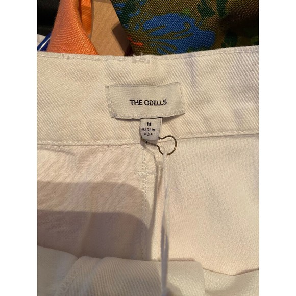 Anthropologie The Odells Reagan Pant White Size 14 NWT - Picture 3 of 6